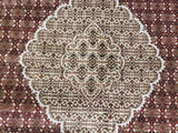 Persian Rug Hand Knotted Oriental Rug Fine Persian Silk Tabriz Round Area Rug 10'x10'