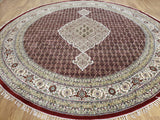 Persian Rug Hand Knotted Oriental Rug Fine Persian Silk Tabriz Round Area Rug 10'x10'