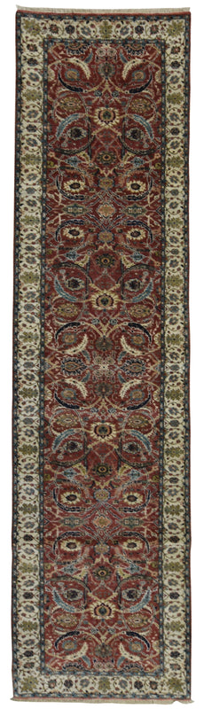 Persian Rug Hand Knotted Oriental Rug Fine Persian Silk Tabriz Runner Rug 2'8x11'9