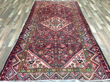 Persian Rug Hand Knotted Oriental Rug Fine Semi-Antique Persian Hamadan Oriental Rug 4'11x9'4