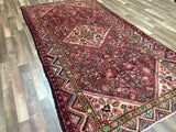 Persian Rug Hand Knotted Oriental Rug Fine Semi-Antique Persian Hamadan Oriental Rug 4'11x9'4