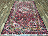 Persian Rug Hand Knotted Oriental Rug Fine Semi-Antique Persian Hamadan Oriental Rug 4'11x9'4