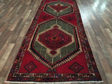 Persian Rug Hand Knotted Oriental Rug Fine Semi-Antique Persian Hamadan Oriental Runner 3'10X9'8
