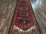 Persian Rug Hand Knotted Oriental Rug Fine Semi-Antique Persian Heriz Oriental Runner 3'6X10'2