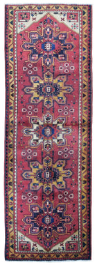 Persian Rug Hand Knotted Oriental Rug Fine Semi-Antique Persian Heriz Oriental Runner 3'6X10'2