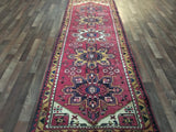 Persian Rug Hand Knotted Oriental Rug Fine Semi-Antique Persian Heriz Oriental Runner 3'6X10'2