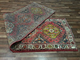Persian Rug Hand Knotted Oriental Rug Fine Semi-Antique Persian Heriz Oriental Runner 3'8X11'3