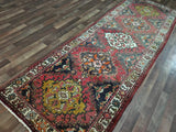 Persian Rug Hand Knotted Oriental Rug Fine Semi-Antique Persian Heriz Oriental Runner 3'8X11'3
