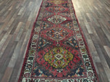Persian Rug Hand Knotted Oriental Rug Fine Semi-Antique Persian Heriz Oriental Runner 3'8X11'3