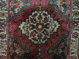 Persian Rug Hand Knotted Oriental Rug Fine Semi-Antique Persian Heriz Oriental Runner 3'8X11'3