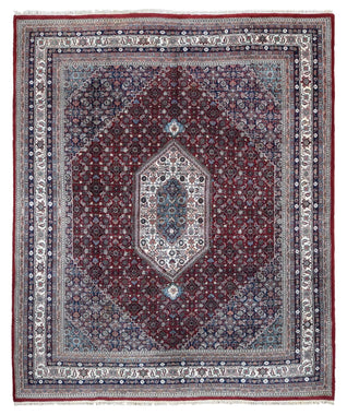 Persian Rug Hand Knotted Oriental Rug FIne Semi-Antique Silk Bijar Area Rug 8'x9'6