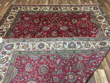 Persian Rug Hand Knotted Oriental Rug Large Semi-Antique Persian Kashan Rug 9'6 x 13'2