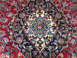 Persian Rug Hand Knotted Oriental Rug Large Very Fine Persian Kashan Rug 9'4 x 12'2 (Semi-Antique)