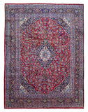 Persian Rug Hand Knotted Oriental Rug Large Very Fine Persian Kashan Rug 9'4 x 12'2 (Semi-Antique)