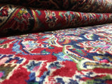 Persian Rug Hand Knotted Oriental Rug Large Very Fine Persian Kashan Rug 9'4 x 12'2 (Semi-Antique)