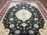 Persian Rug Hand Knotted Oriental Rug Large Very Fine Persian Silk Tabriz Area Rug 9'11 x 14'