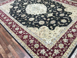 Persian Rug Hand Knotted Oriental Rug Large Very Fine Persian Silk Tabriz Area Rug 9'11 x 14'