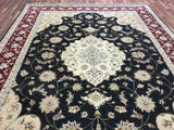 Persian Rug Hand Knotted Oriental Rug Large Very Fine Persian Silk Tabriz Area Rug 9'11 x 14'
