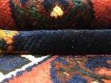 Persian Rug Hand Knotted Oriental Rug Persian Hamadan Oriental Runner Rug 4'6 x 8'1