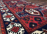 Persian Rug Hand Knotted Oriental Rug Persian Hamadan Oriental Runner Rug 4'6 x 8'1