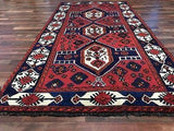 Persian Rug Hand Knotted Oriental Rug Persian Hamadan Oriental Runner Rug 4'6 x 8'1