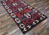 Persian Rug Hand Knotted Oriental Rug Persian Hamadan Oriental Runner Rug 4'6 x 8'1
