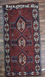 Persian Rug Hand Knotted Oriental Rug Persian Hamadan Oriental Runner Rug 4'6 x 8'1