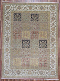 Persian Rug Hand Knotted Oriental Rug Rare Fine Persian Silk Garden Tabriz Large Area Rug 9'1x12'2