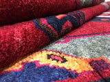 Persian Rug Hand Knotted Oriental Rug Rare Semi-Antique Persian Hamadan Runner 3'11x7'6