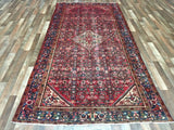 Persian Rug Hand Knotted Oriental Rug Rare Semi-Antique Persian Silk Hamadan Rug 5'1 x 10'8