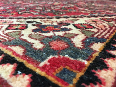 Persian Rug Hand Knotted Oriental Rug Rare Semi-Antique Persian Silk Hamadan Rug 5'1 x 10'8