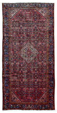 Persian Rug Hand Knotted Oriental Rug Rare Semi-Antique Persian Silk Hamadan Rug 5'1 x 10'8