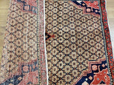 Persian Rug Hand Knotted Oriental Rug Semi-Antique 1964 Estate Persian Hamadan Rug 3'4 x 4'8 (Vault Collection)