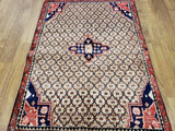 Persian Rug Hand Knotted Oriental Rug Semi-Antique 1964 Estate Persian Hamadan Rug 3'4 x 4'8 (Vault Collection)