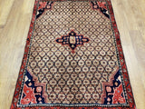 Persian Rug Hand Knotted Oriental Rug Semi-Antique 1964 Estate Persian Hamadan Rug 3'4 x 4'8 (Vault Collection)
