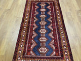 Persian Rug Hand Knotted Oriental Rug Semi Antique Estate Persian Hamadan Rug 3'2 x 5'10