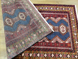 Persian Rug Hand Knotted Oriental Rug Semi Antique Estate Persian Hamadan Rug 3'2 x 5'10