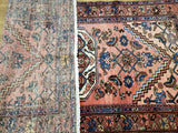 Persian Rug Hand Knotted Oriental Rug Semi Antique Estate Persian Hamadan Rug 3'3 x 6'1