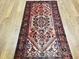 Persian Rug Hand Knotted Oriental Rug Semi Antique Estate Persian Hamadan Rug 3'3 x 6'1