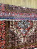Persian Rug Hand Knotted Oriental Rug Semi Antique Fine Estate Persian Hamadan Rug 4'1 x 4'7