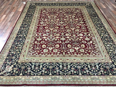 Persian Rug Hand Knotted Oriental Rug Semi-Antique Fine Oriental Sarouk Area Rug 8'1 x 10'3