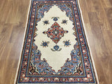 Persian Rug Hand Knotted Oriental Rug Semi-Antique Fine Persian Estate Hamadan Area Rug 2'7 x 4'2