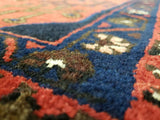 Persian Rug Hand Knotted Oriental Rug Semi-Antique Fine Persian Hamadan Rug 3' x 4'7
