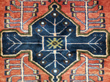 Persian Rug Hand Knotted Oriental Rug Semi-Antique Fine Persian Hamadan Rug 3' x 4'7