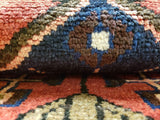 Persian Rug Hand Knotted Oriental Rug Semi-Antique Fine Persian Hamadan Rug 3' x 4'7