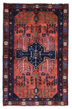 Persian Rug Hand Knotted Oriental Rug Semi-Antique Fine Persian Hamadan Rug 3' x 4'7