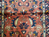 Persian Rug Hand Knotted Oriental Rug Semi-Antique Fine Persian Hamadan Runner 3'3 x 10'4