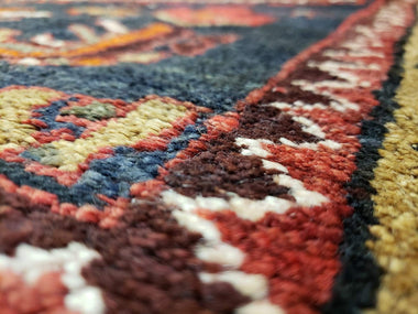 Persian Rug Hand Knotted Oriental Rug Semi-Antique Fine Persian Hamadan Runner 3'4 x 9'3