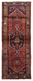 Persian Rug Hand Knotted Oriental Rug Semi-Antique Fine Persian Hamadan Runner 3'4 x 9'3