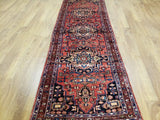 Persian Rug Hand Knotted Oriental Rug Semi-Antique Fine Persian Hamadan Runner 3'4X9'10